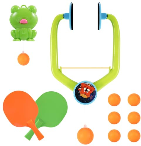 Door Ping Pong Game, Adjustable Doorway Table Tennis, Hanging Door Pong with Racket and Balls, Indoor Hanging Table Tennis, for Interactive Games and Exercise