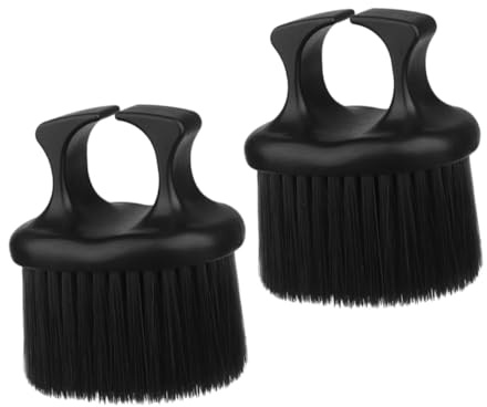 PAMINGONO Friseurbürsten Bartbürsten 2 Stück Vintage Bartkamm Mit Ringgriff Weiche Borsten Tragbar Für Herren Bartpflege Und Styling Friseurzubehör Für Fettiges Haar