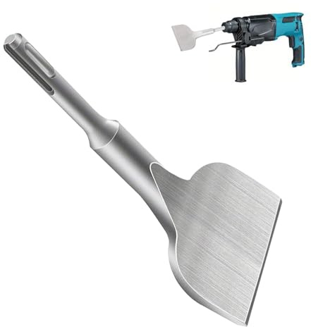 Tools SDS Plus Chisel, 165mm X 75mm Angled Bent Tile Chisel, Tile Removal Tool, Fits All SDS Plus Hammers, Impact Electric Rotary Drill Compatible