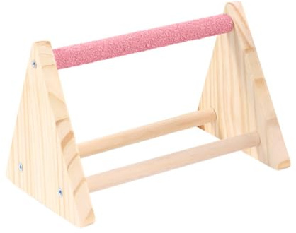 SHINEOFI Vogelkäfig Holz sitzstange für Papageien Langlebiger Beißfester Mehrzweck kratzstab Dreieckiger Standstab zur Krallenpflege und Beschäftigung von Sittichen und Zufällige Farbe