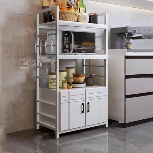 Genérico Rejilla para Horno microondas Independiente, Armario de Cocina con estantes Ajustables, Rejilla Blanca para Panadero, Ideal para Comedor, Sala de Estar y organización de Cocina (65 x 40 cm)
