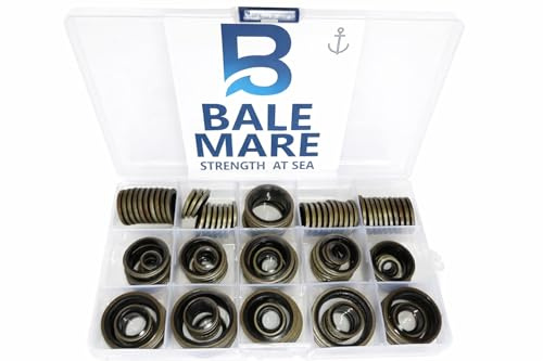 Kit de Arandelas de Sellado M6–M24 (150 Piezas) – Junta Metal + Goma para Hidráulica y Aceite – Alta Resistencia a Presión