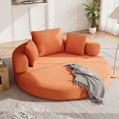 FammyLoft Modulare Boneless Couch, Ovales Sofa Bed mit Kissen, Vollkomprimiertes Ecksofa mit Rückenlehne, Cloud Couch, Compressed Sofa, Einzelschlafsofa, Ohne Montage, für Wohnzimmer/Schlafzimmer