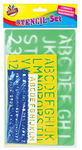 Artbox Juego de Platillas - Set de reglas con letras para niños de 4+ años de edad