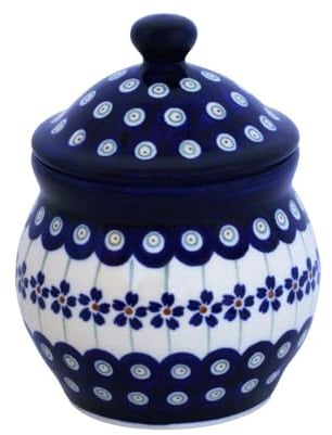 Original Bunzlauer Marmeladentopf/Schmalztopf/Senftopf 0.42 Liter im Dekor 166a