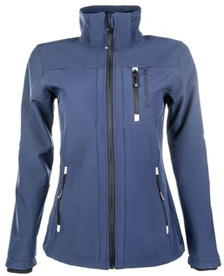 HKM 5273 Softshelljacke Sport, Damen Mädchen Jacke Regenjacke Kapuze, Blau (Dunkelblau), M