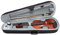 GEWApure PS401623 Violino Set EW in Ebano, Pronto per Suonare con Mentoniera, Cordiera con Tiracantini, Archetto, Colofonia, Astuccio con Tracolla, Marrone/Rossa, Nero, 1/2