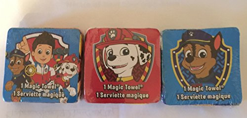 Paw Patrol Set mit 3 magischen Handtüchern Waschlappen