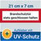 10x Aufkleber Schild Brandschutztür stets geschlossen halten, 21x7cm, Hinweisschild Brandschutz Feuerschutztür Brandschutzzeichen