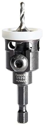 Amana Tool - (55293) Carbide Tipped 82° Countersink with Adjustable Low Friction Depth Stop, 3/8 Dia x 7/64 Drill Dia x 1/4 In