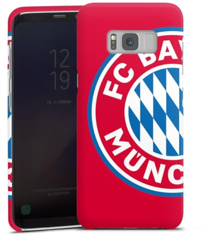 Premium Case kompatibel mit Samsung Galaxy S8 Smartphone Handyhülle Schutzhülle matt FC Bayern München Offizielles Lizenzprodukt FCB