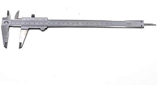 Oudtinz Professioneller Messschieber, Edelstahl, gehärtet, verchromt, 200 mm x 0,02 mm