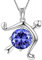 Aurora Tears Schütze Halskette 925 Sterling Silber 12 Sternzeichen Anhänger Sternbild Dezember Birthstone Halskette CZ Horoskop Schmuck Geschenk für Frauen und Mädchen DP0134S