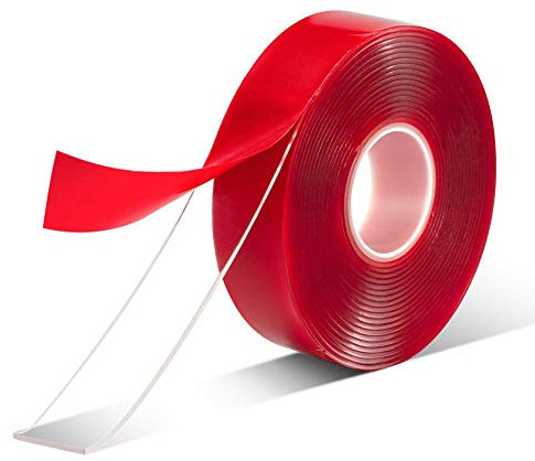VERSAF Double Sided Tape Heavy Duty - 3/4 10' Acrylic Clear Strong Adhesive Removable Double Sided Mounting Tape for Carpet Fix/Home Office Wall Decor/DIY Crafts/Car Glass Decor (Pack of 1 Roll)