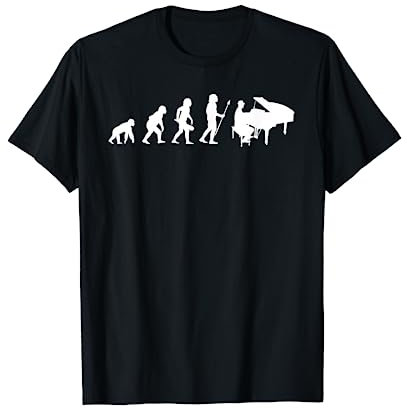 Evolution Piano Klavier Pianist Jazz Musiker Geschenk T-Shirt