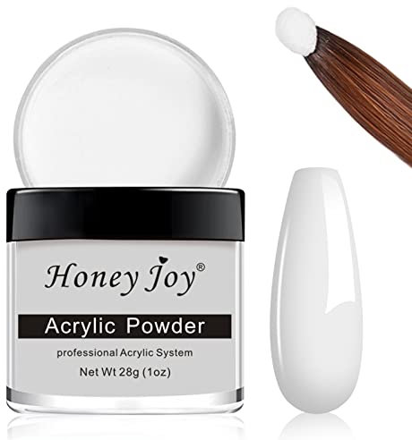 28g/box Acrylic Powder Professional White Clear Black Nude Acrylic Nail French Manicure Powder for Nail Extension Acrylic Nail System,HJ-NAP016 (White)