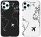 Yoedge 2 pezzi Cover per iPhone 11 Pro Nero e Bianco Silicone Design Design Ultra Sottile Antiurto Custodia di Protezione Gel TPU Morbida Bumper Cover Case per iPhone 11Pro 5,8, Carta