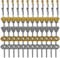EEEKit 72PCS Wire Wheel Brush Set,Brass Coated Stainless Steel Wire Wheel,Pen Polish Cleaning Brush Kit for Removal Rust Corrosion Paint Polishing Compatible with 1/8inch(3mm) Shank Dremel Rotary Tool