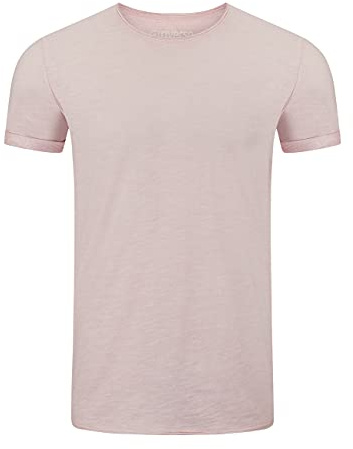 riverso Herren Basic T-Shirt RIVMatteo Rundhals Tee Regular Fit Kurzarm Einfarbig 100% Baumwolle Blau Grau Grün Rose Orange S M L XL XXL 3XL 4XL 5XL