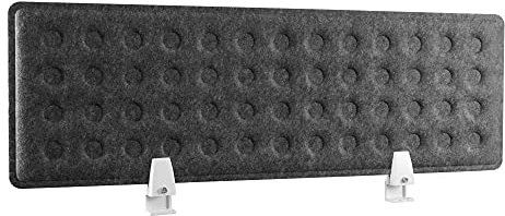 RICOO Akustik Trennwand für Schreibtisch SAP0930-G 92 x 30 x 1,5 cm Grau Büro Home Office Pinnwand Schall und Sichtschutz