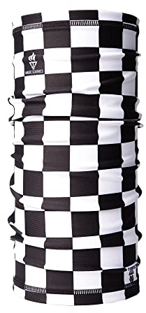 Halstuch, Bandana, Sturmhaube, Motorroller, Schwarz / Weiß