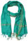 Indian Hawker Kunststoff-Spiegel, Seide, Dupatta, für Damen und Mädchen, mit Fransen, Türkis/Ausflug, einfarbig (Getaway Solids), 2.25 Meter
