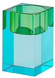 Gift Company Teelichthalter Sari S, Windlicht, Dekolicht, Kristallglas, Blau, Grün, 7.7 cm, 1096903008