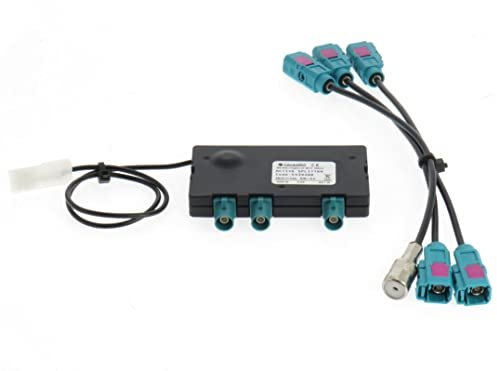 Dietz 41127 - Aktiver DAB/FM Antennensplitter - Fakra (Buchse) / ISO (50 Ohm Buchse) für ESX VN940