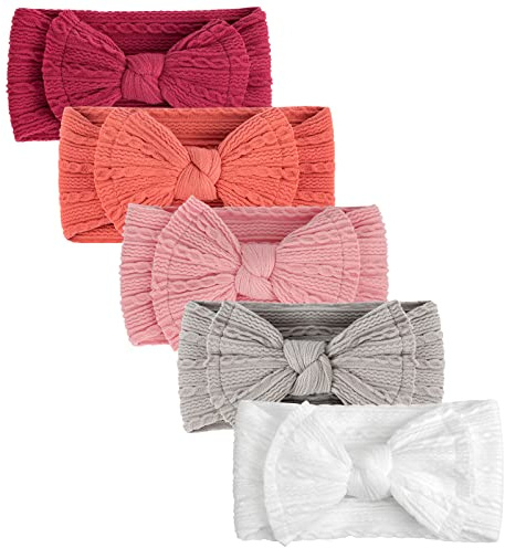 DRESHOW Baby Girl Nylon Headbands Newborn Infant Toddler Hairbands and Bows Child Hair Accessories