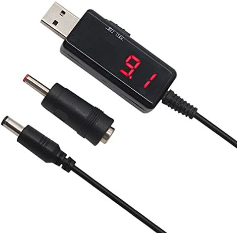 Cable convertidor USB Boost Hailege DC 5V a 9V 12V USB a DC 5.5x2.1mm 3.5x1.35mm Cable elevador USB Adaptador de fuente de alimentación USB UBS Power Voltage Boost Converter