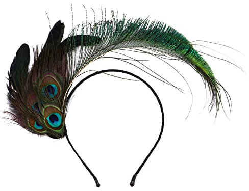 FRCOLOR Pfau Kopfschmuck Stirnband Damen 20Er 50Er Fascinator Stirnband Pfau Haarschmuck