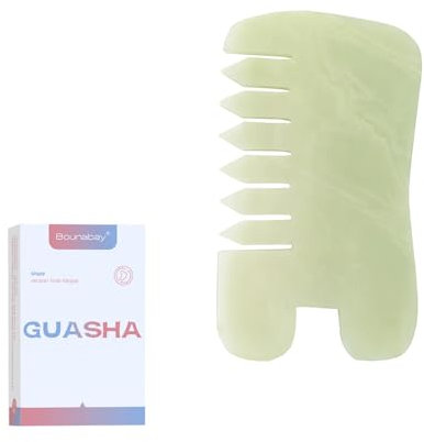 Gua Sha quarzo rosa a forma di cuore Guasha giada pietra massaggiante per viso, occhi, collo per la cura della pelle, bellezza e rilassamento dei muscoli del corpo, rosa chiaro (Xiuyan Jade)