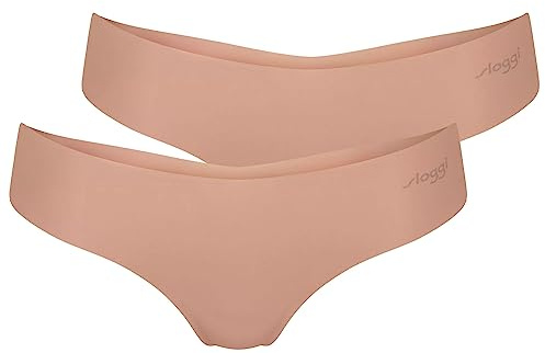 Sloggi Damen Hipstring Zero Modal | 2 Stück (as3, Alpha, m, Regular, Regular, Beige)