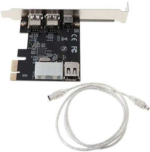 UNFAIRZQ 4 Port PCI FireWire 1394a IEEE1394 Scheda Controller Esterno Per Windows XP/Vista/7 32/64 Bit Con Cavo Firewire Scheda Video Usb 3.0