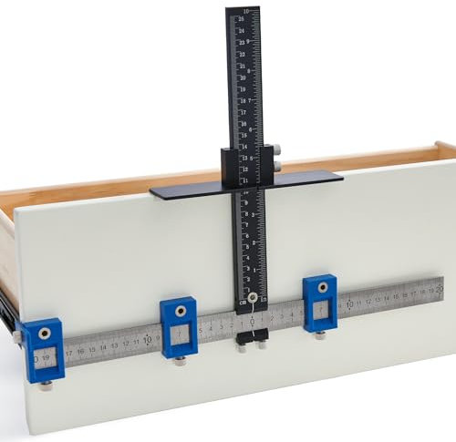 VEVOR Schrank Hardware Jig Einstellbare Punch Locator 0–25 cm Vertikal, Kabinett Hardware Jig 0–20 cm Horizontal Bohrführung Punch Locator Aluminiumlegierung + Edelstahl Drill Punch Locator