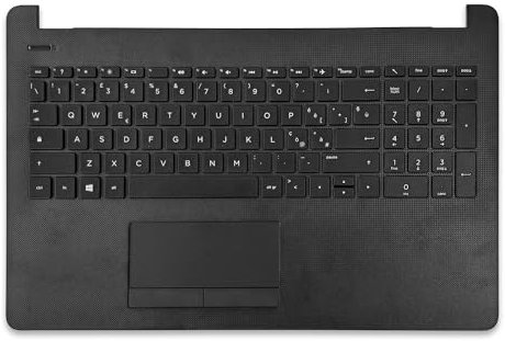 new net - Top Case Palmrest con Tastiera Compatibile con Notebook HP 250 G6 1WY31EA 1WY31EAR 1WY44EA 1WY47EA 1WY49EA 1WY49EAR 1WY56EA 1WY56EAR [Frame Nero - con touchpad - Italiana]