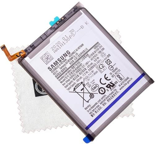 Batterie pour d'origine Samsung EB-BG985ABY pour Samsung Galaxy S20 Plus (G985F), Galaxy S20 Plus 5G (G986B) avec Chiffon de Nettoyage shlok