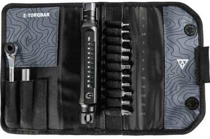 Topeak Clé dynamométrique E-TorqBar, Noir
