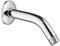 JINYOMFLY Duscharm Brausearm 15,2 cm, Rund Wandarm Duscharm mit Dekorativer Flanschabdeckung, Brausearm Wandarm für Kopfbrause, Dusche Verlängerung Arme Rohr für Badezimmer, G1/2“-Gewinde, Chrom