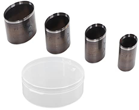 Tyenaza 4-teiliges Leder-Stanzformen-Set, Hohlstanzer-Set, Ovale Form aus Legiertem Stahl, Manuelle Stanzformen, DIY-Bastelwerkzeuge Für Handgefertigtes DIY-Lederhandwerk
