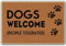 Dogs Doormat, Welcome People Tolerated Door Mat 60 x 40 cm, Funny Dog Doormat, Welcome Coir Mat, Front Door Mat