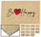 LucaHome - Felpudo Entrada casa Original y Divertido de Coco Natural - Felpudo be Happy 33x60 - Ideal para Puertas de Exteriores Cubiertas, pasillos y entradas de hogares