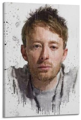 Poster, Motiv: Sänger Thom Yorke, dekoratives Gemälde, Leinwand, Wandposter und Kunstdruck, moderne Familienschlafzimmer-Dekoration, Poster, 20 x 30 cm