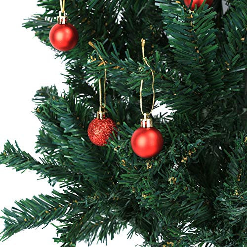 LiebeWH 24 Stück 6 Farben Weihnachten Christbaumkugel Ornament Baum Hängende Glitzer Ornament Kugeln Kugeln Party Hochzeit Dekoration (Kunststoff 3)