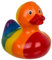 MIJOMA Canard de bain couineur - Mignon flottant pour enfants et adultes - Matériau durable de qualité supérieure - Environ 10 cm (Pride)