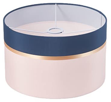 Zweifarbiger Lampenschirm 40cm Blassrosa für Tischlampen und Stehleuchten, für Wohnzimmer und Schlafzimmer, E27 & E14 max 60W,