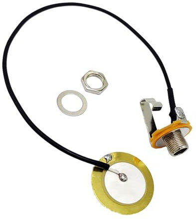 Tonabnehmer Akustikgitarre 6,35 Sockel Chip Pickup Ukulele Kalimba Daumenklavier Pickup(Gold)