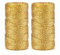 KINGLAKE 200M Kordel Gold 1.5MM,Garn Gold,Schnur Goldene,DIY Bastelschnur,Kordelband Unelastisch Zum Basteln,Hochzeitsdekoration,Weihnachtsdekoration oder Verpacken