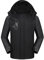 LOIJMK College Veste de ski vintage imperméable pour femme - Manteau de neige d'hiver chaud - Coupe-vent - Manteau de pluie avec capuche - Noir, Noir , 4XL
