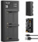 K&F Concept NP-F550 Batterie LED Chargeur Kit 2600mAh Compatible avec Sony NP-F550 F570 F750 F770 F930 F950 F960 F970 pour Lampes LED/Moniteur/Curseur de Caméra
